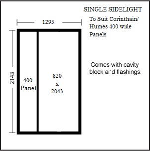 Sidelite Entry Frame To Suit 400w Panel