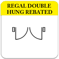 Regal Double Doorframe - Rebated